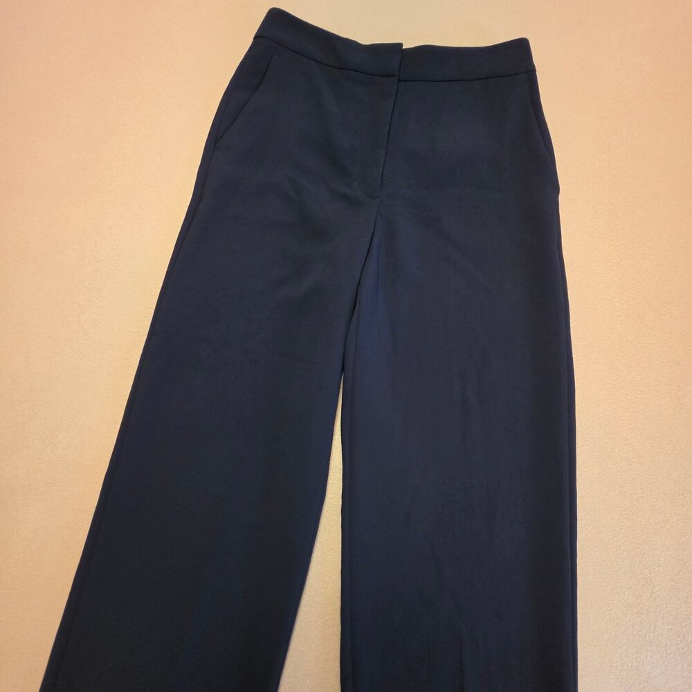 Aritzia Wilfred Limitless Pants Black Sz 10S (Short) High-Rise Wide-Leg Crepette